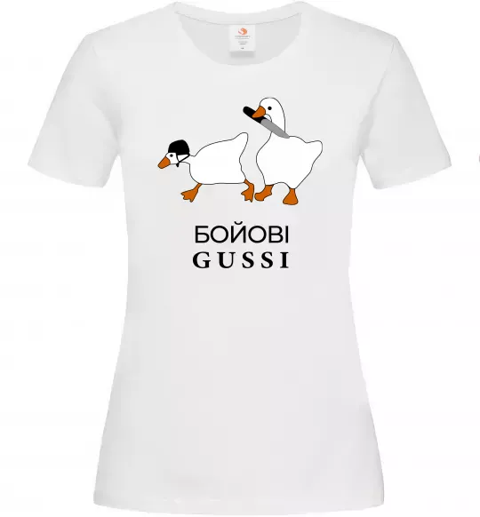 Жіноча футболка Бойові GUSSI Білий фото