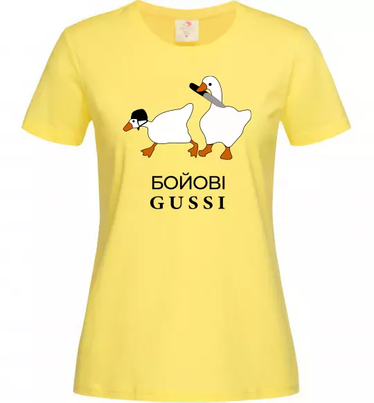 Жіноча футболка Бойові GUSSI Лимонний фото
