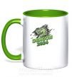 Чашка з кольоровою ручкою DRAGON 2024 Зелений фото