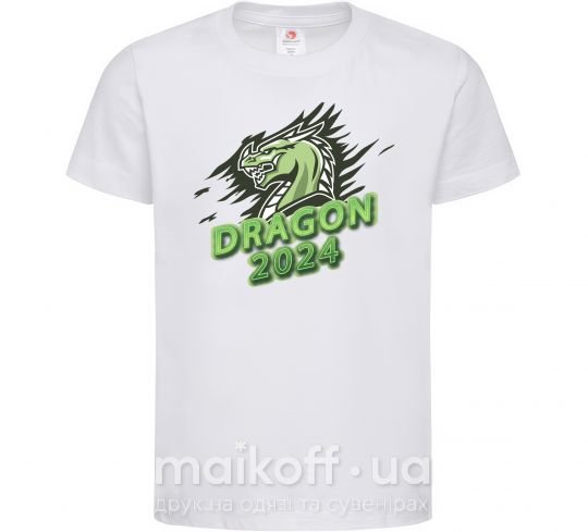 Детская футболка DRAGON 2024 Белый фото