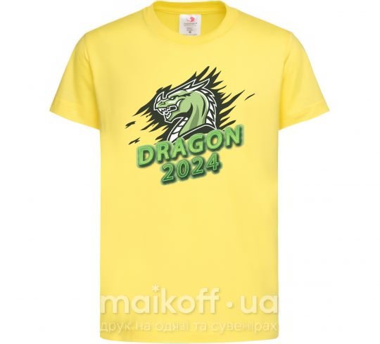 Дитяча футболка DRAGON 2024 Лимонний фото
