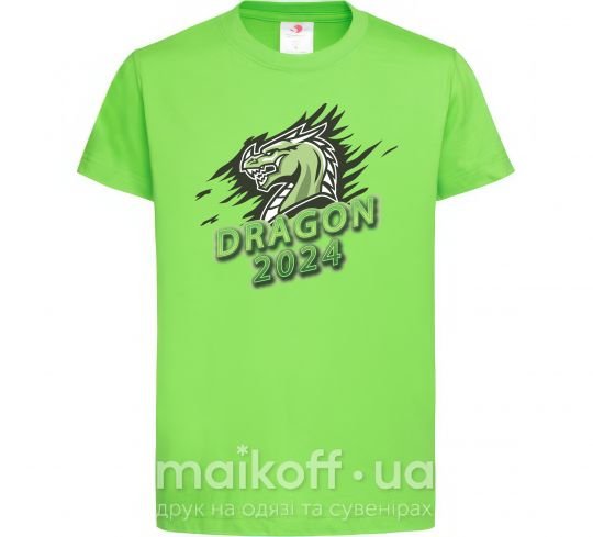 Детская футболка DRAGON 2024 Лаймовый фото