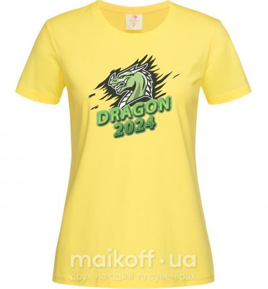 Женская футболка DRAGON 2024 Лимонный фото
