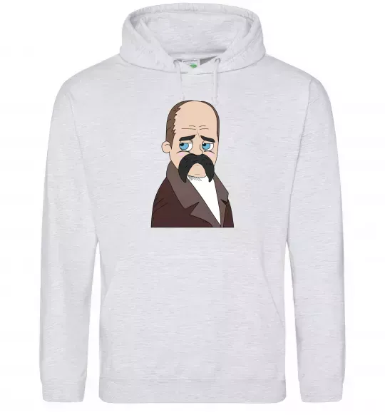 Чоловіча толстовка (худі) Тарас Шевченко Сірий меланж фото