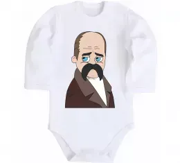 Детский боди СуперШевченко Белый фото Детский боди СуперШевченко Белый фото