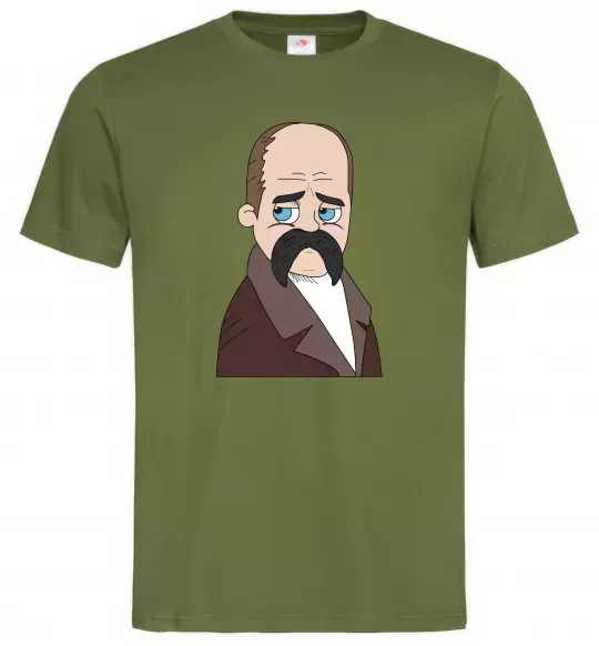 Чоловіча футболка Тарас Шевченко Оливковий фото