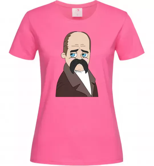 Женская футболка Тарас Шевченко Ярко-розовый фото