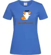 Жіноча футболка Ходи обійматись Коргі Яскраво-синій фото