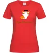 Жіноча футболка Ходи обійматись Коргі Червоний фото