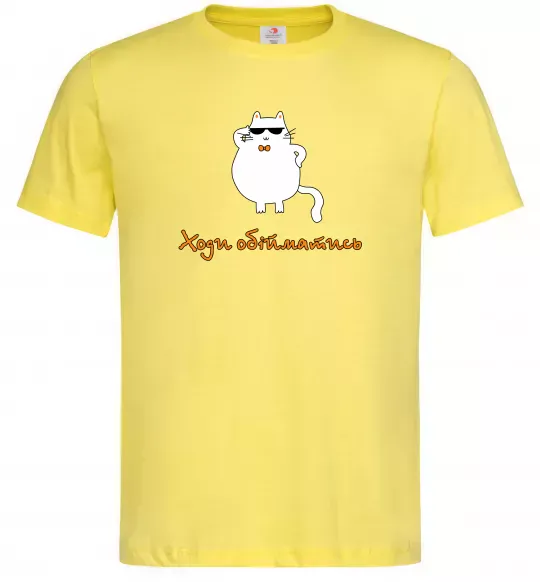 Мужская футболка Ходи обійматись_Кіт Лимонный фото