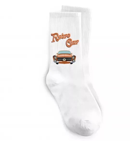 Носки Retro Car Белый фото