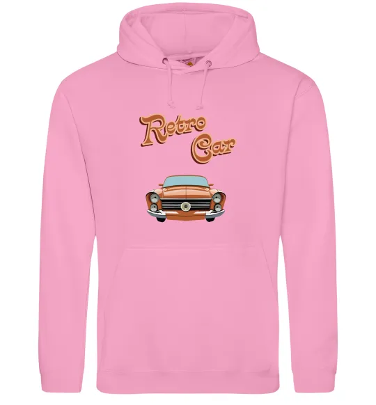 Чоловіча толстовка (худі) Retro Car Рожевий фото
