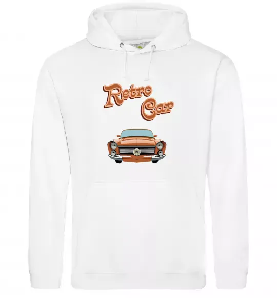 Мужская толстовка (худи) Retro Car Белый фото