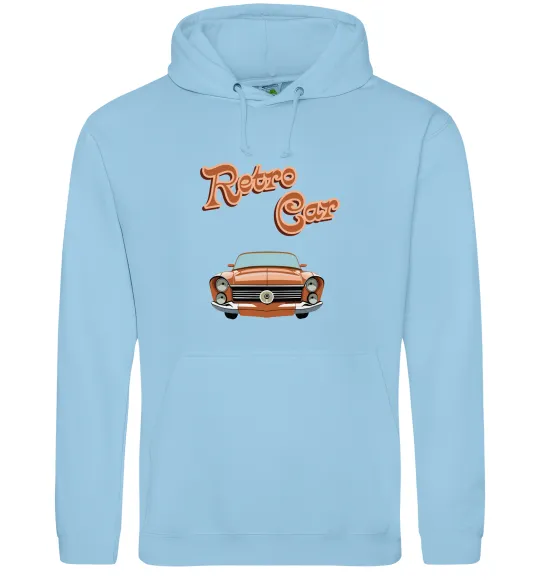 Чоловіча толстовка (худі) Retro Car Блакитний фото