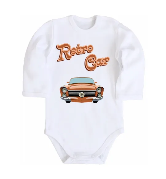 Детский боди Retro Car Белый фото