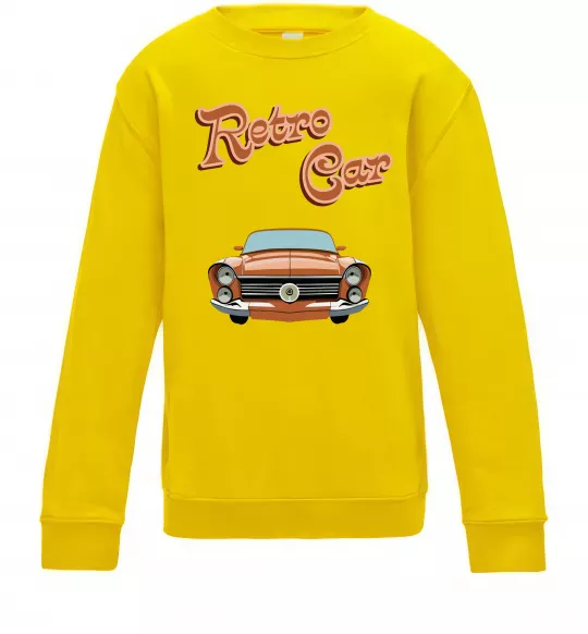 Детский Свитшот Retro Car Солнечно желтый фото