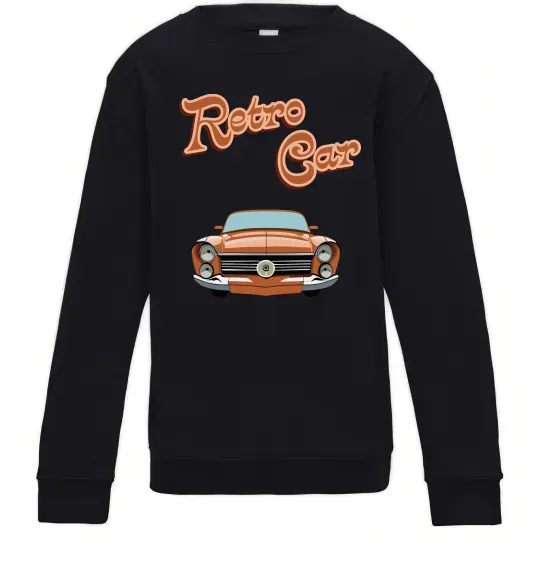 Детский Свитшот Retro Car Черный фото