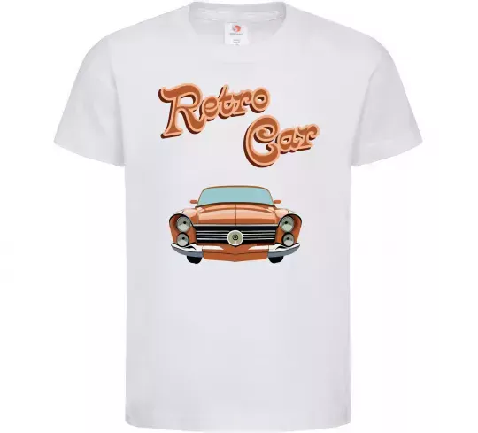 Детская футболка Retro Car Белый фото
