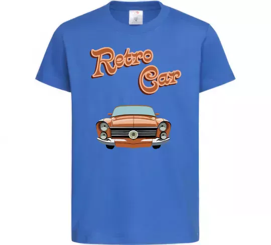 Детская футболка Retro Car Ярко-синий фото