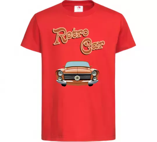 Детская футболка Retro Car Красный фото
