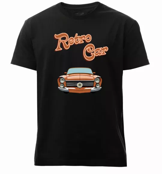 Чоловіча преміум футболка Retro Car Чорний фото