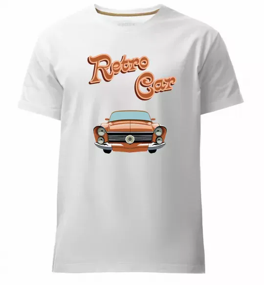 Чоловіча преміум футболка Retro Car Білий фото