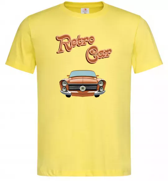 Мужская футболка Retro Car Лимонный фото