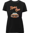 Женская премиум футболка Retro Car Черный фото