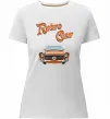 Женская премиум футболка Retro Car Белый фото