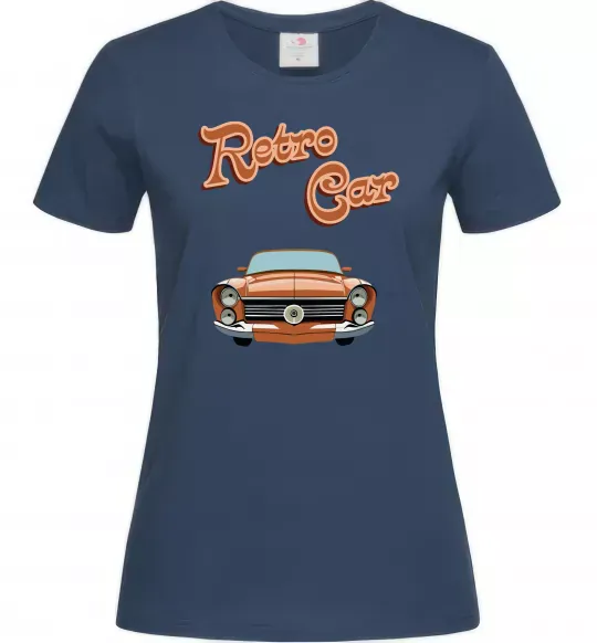Женская футболка Retro Car Темно-синий фото
