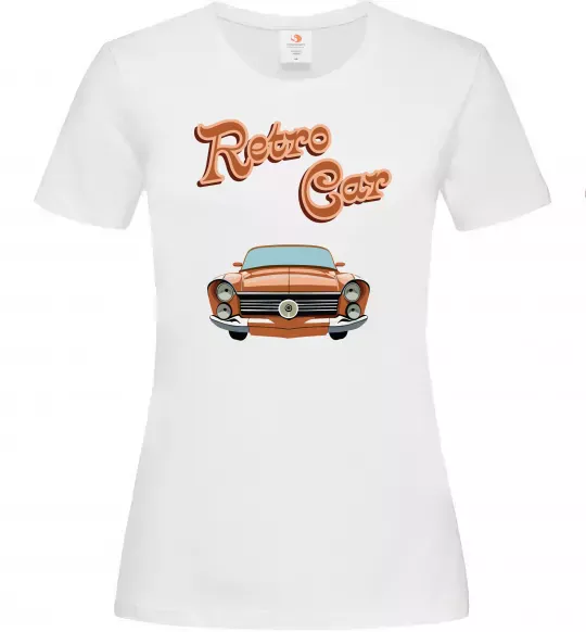 Женская футболка Retro Car Белый фото