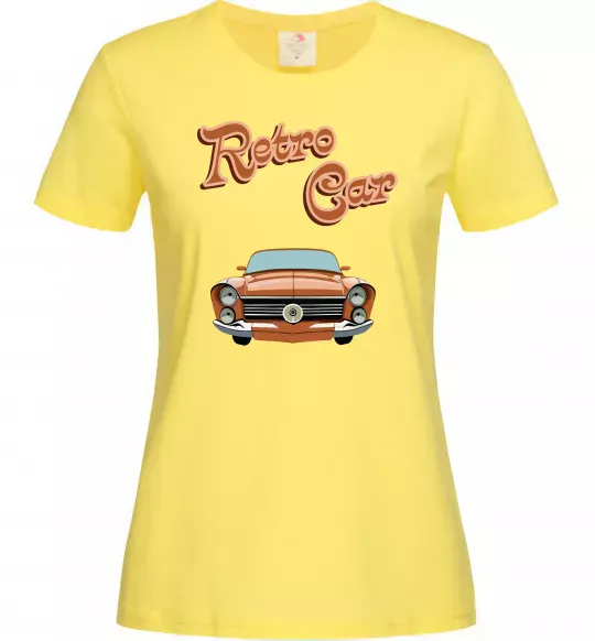 Женская футболка Retro Car Лимонный фото