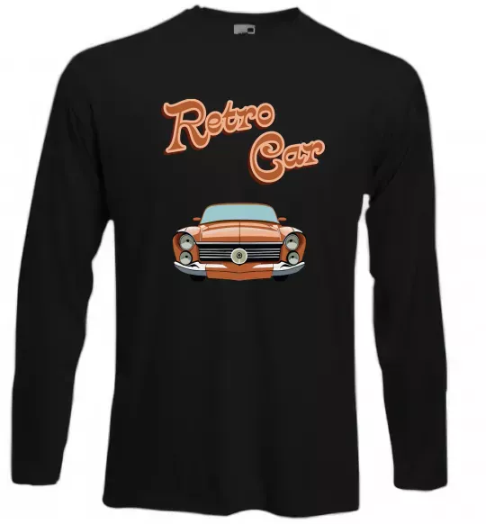 Лонгслів Retro Car Чорний фото