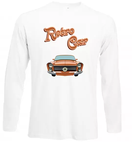 Лонгслів Retro Car Білий фото