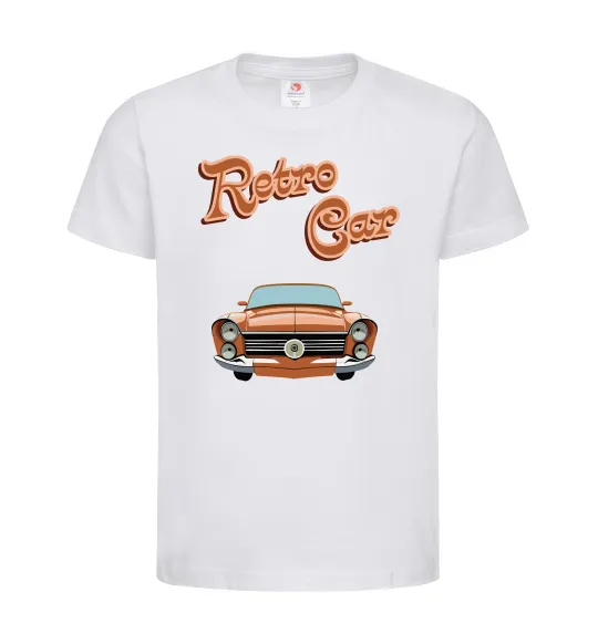 Дитяча футболка Retro Car Білий фото
