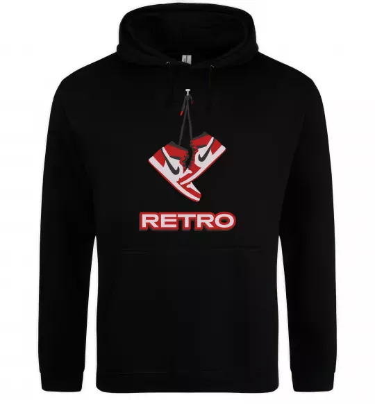 Чоловіча толстовка (худі) RETRO Чорний фото