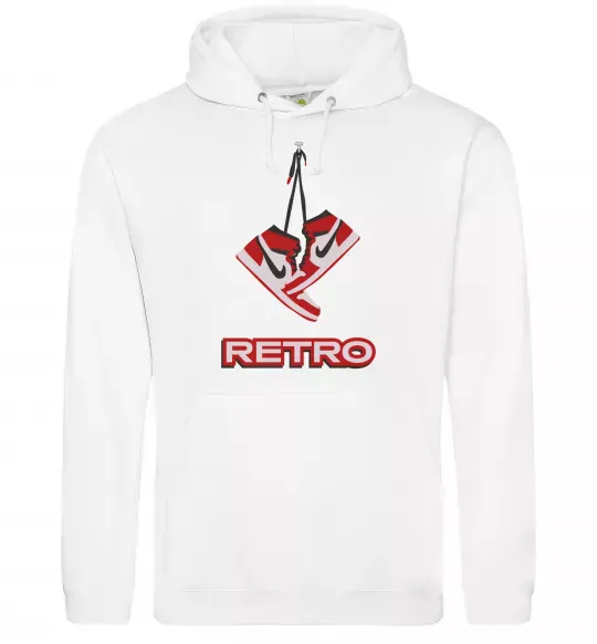 Чоловіча толстовка (худі) RETRO Білий фото