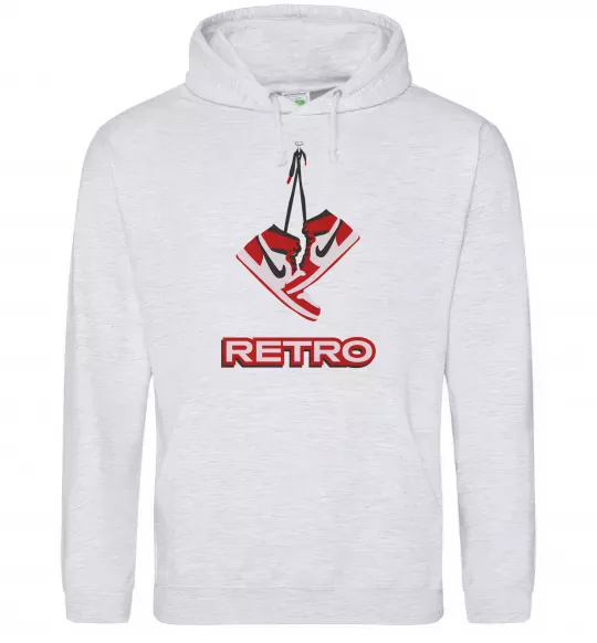 Чоловіча толстовка (худі) RETRO Сірий меланж фото