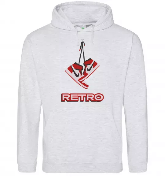 Жіноча толстовка (худі) RETRO Сірий меланж фото