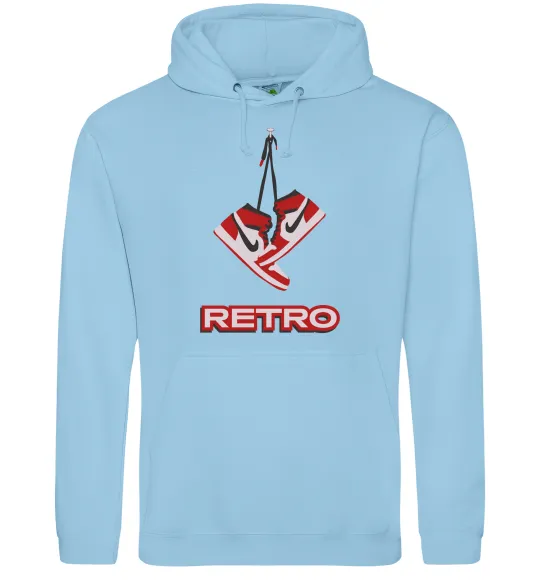 Жіноча толстовка (худі) RETRO Блакитний фото