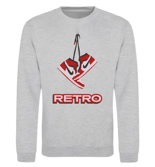 Свитшот RETRO Серый меланж фото
