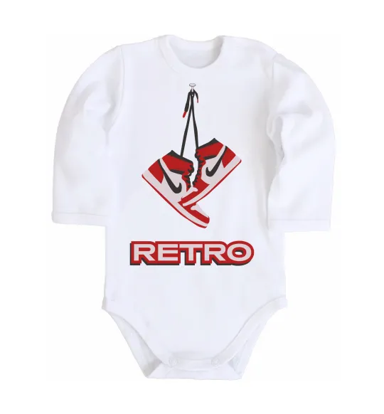 Детский боди RETRO Белый фото