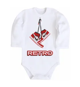 Дитячий бодік RETRO Білий фото