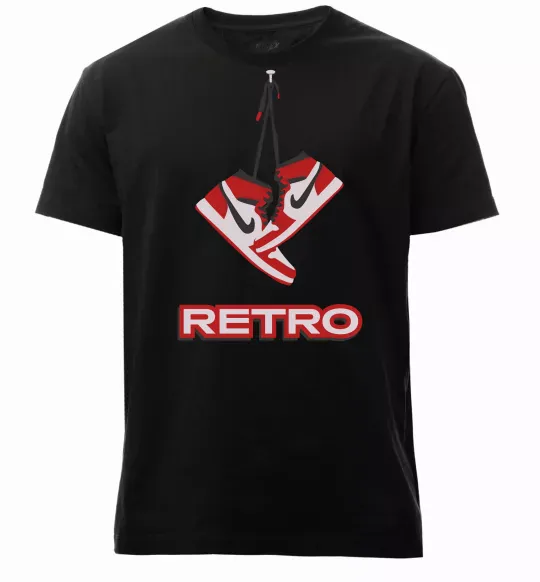 Мужская премиум футболка RETRO Черный фото