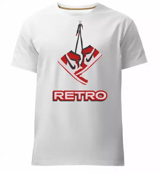 Мужская премиум футболка RETRO Белый фото