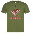 Чоловіча футболка RETRO Оливковий фото
