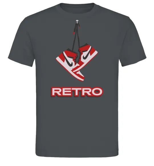 Чоловіча футболка RETRO Графіт фото