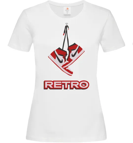 Жіноча футболка RETRO Білий фото