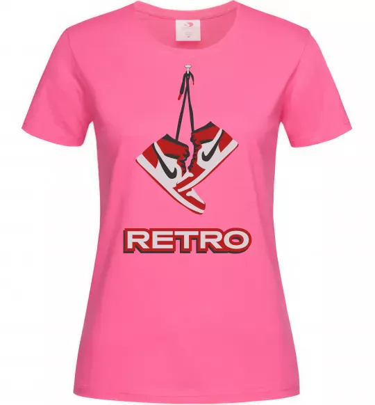 Жіноча футболка RETRO Яскраво-рожевий фото