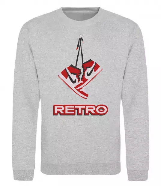 Свитшот RETRO Серый меланж фото